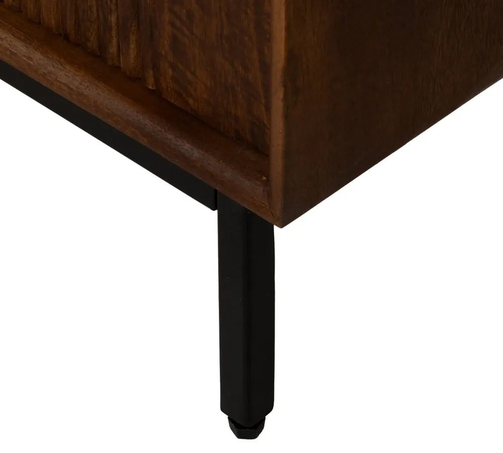 Barna mangófa könyvespolc 60x190x30 cm Sagara – Ixia