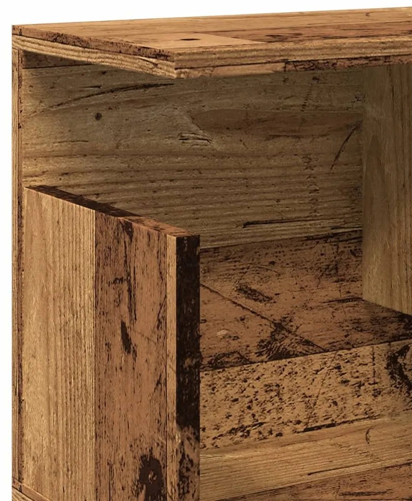 antik fa színű szerelt fa faliszekrény 80 x 20 x 30 cm