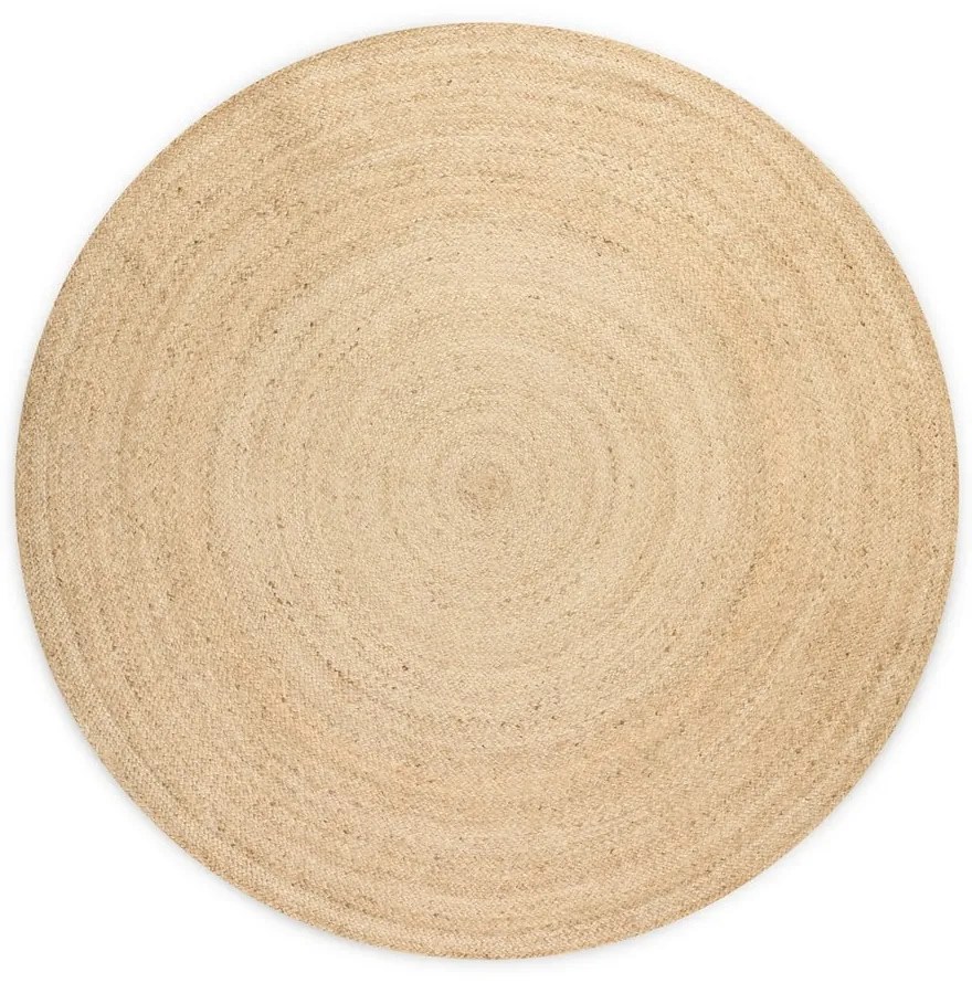 Elefántcsont színű kétoldalas juta kerek szőnyeg ø 140 cm Braided – Hanse Home