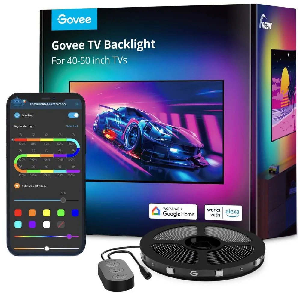Govee - TV 40-50" okos LED háttérvilágítás RGBIC Wi-Fi