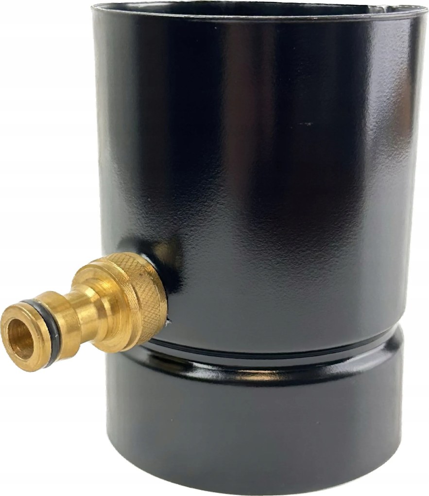 Esővízgyűjtő tömlőcsatlakozóval 90mm-es csőhöz Galeco Acél fekete 9005