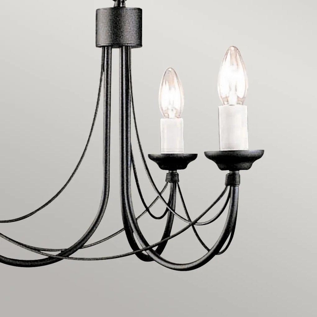 ELSTEAD CB3-BLACK CARISBROOKE Klasszikus Csillár Fekete E14 IP20