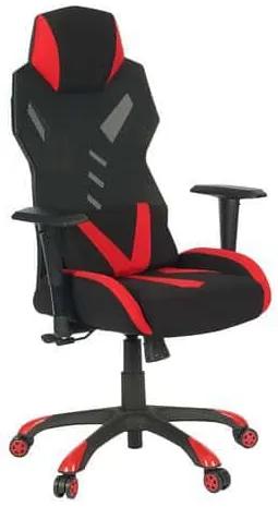 Racing irodai szék, fekete/piros