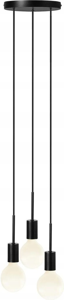 Nordlux Paco 3 spot függeszték, fekete, E27, fém, 3x25W, IP20