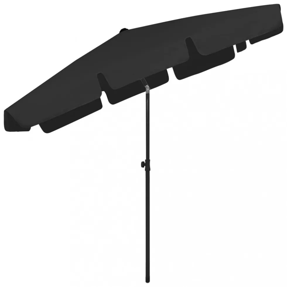 fekete strandnapernyő 200 x 125 cm