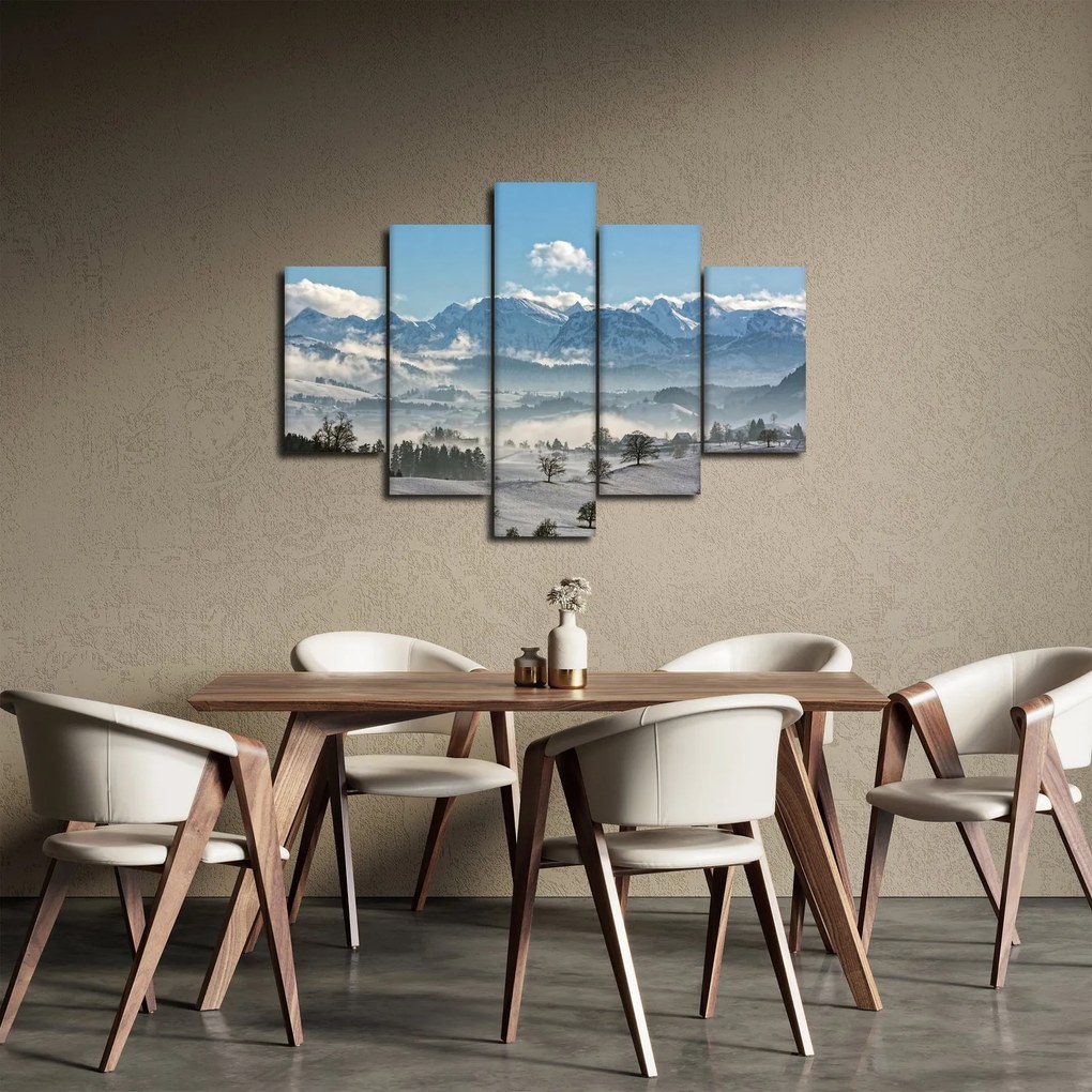 A havas hegyek képe (150x105 cm)