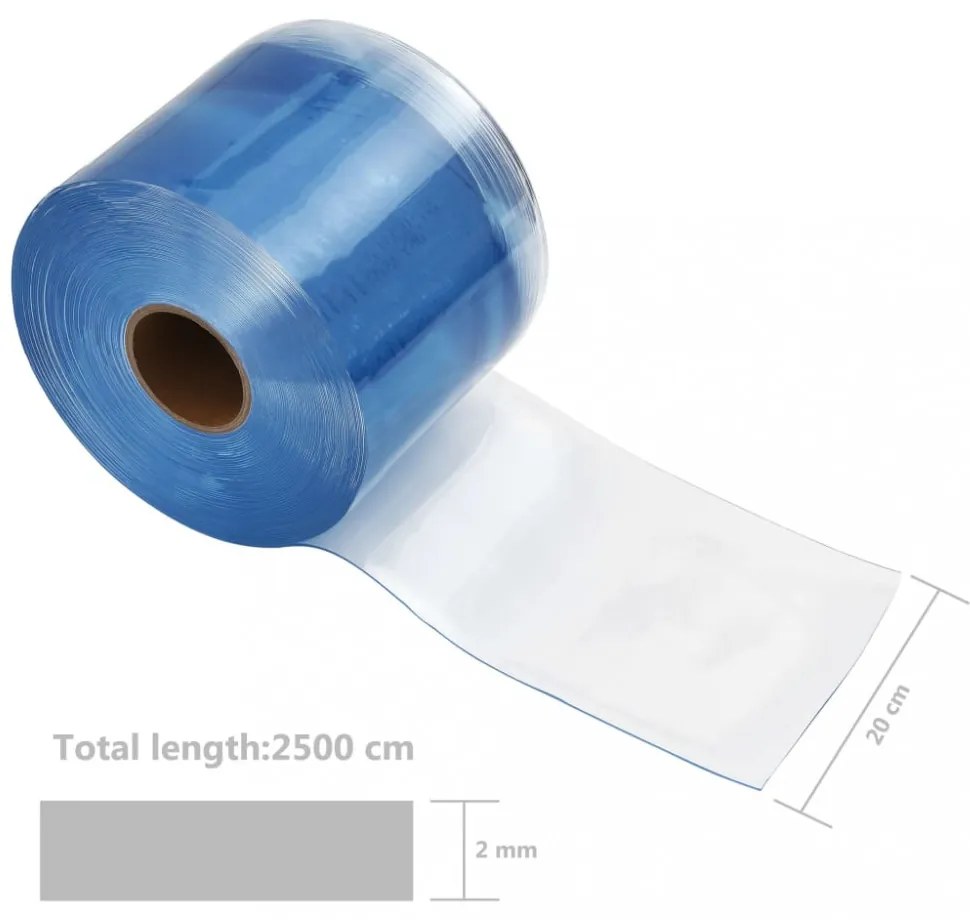 PVC szalagfüggönytekercs 2 mm x 200 mm 25 m
