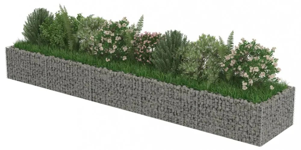 horganyzott acél gabion magaságyás 450 x 90 x 50 cm
