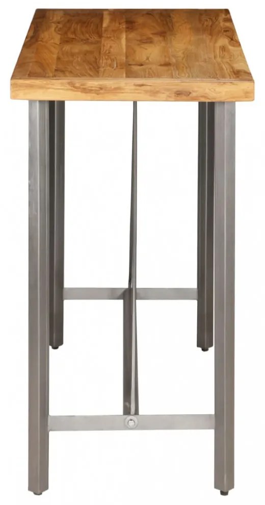 tömör újrahasznosított tíkfa bárasztal 120x58x106 cm