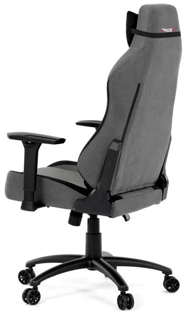Gamer szék hintamechanikával, szürke szövetkárpittal. KA-F12 GREY2