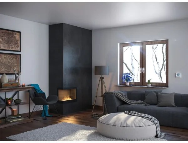 InFire - Sarok BIO kandalló 45x60 cm 3kW fekete