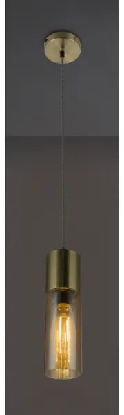 GLOBO 21000HM - Csillár zsinóron ANNIKA 1xE27/25W/230V átm. 10,5 cm réz
