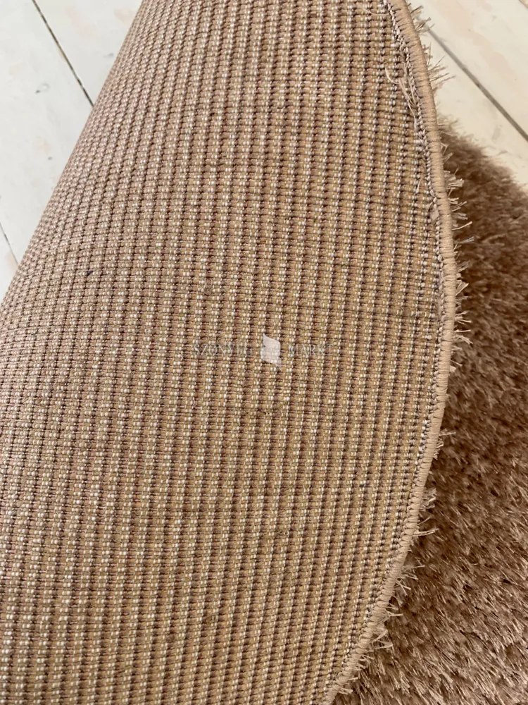 Puffy shaggy kerek szőnyeg Sötét Bézs (Dark Beige) 100x100