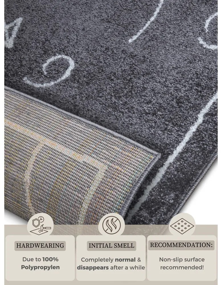 Sötétszürke gyerek szőnyeg 160x235 cm Gameplan – Hanse Home