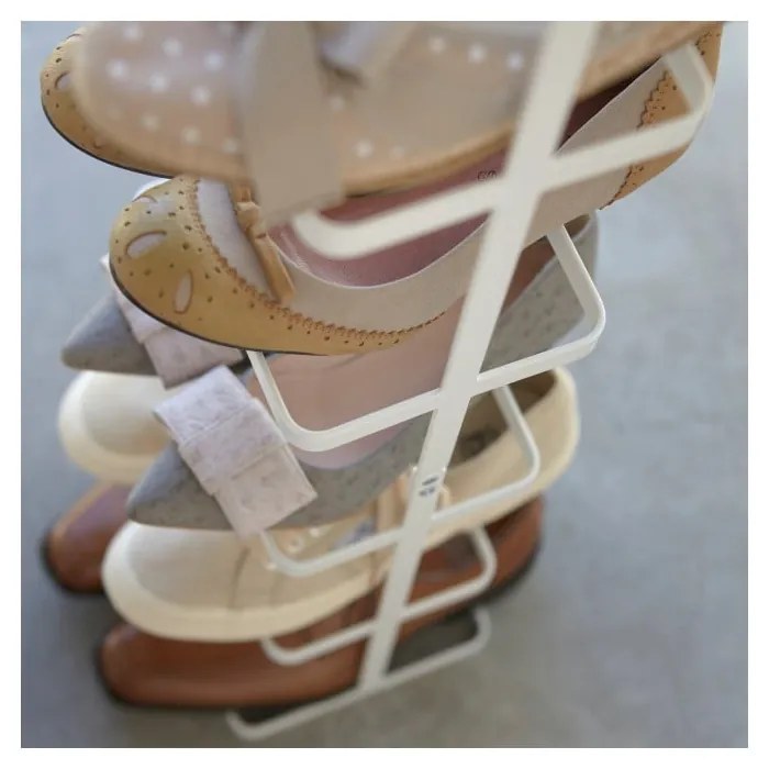 Fehér fém cipőtartó állvány Tower Shoe Rack – YAMAZAKI