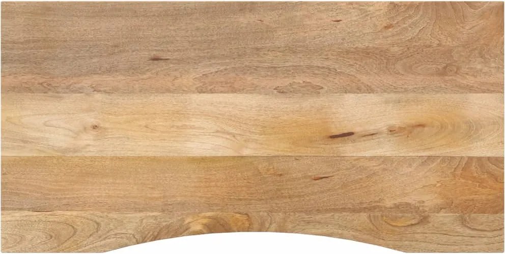 vidaXL tömör nyers mangófa íves asztallap 110 x 50 x 2,5 cm