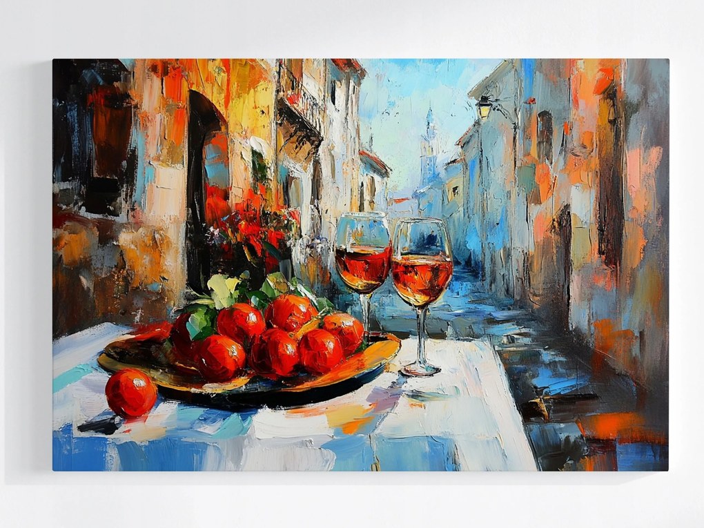 Poszter Csendélet Bor Utca Gyümölcs Olaszország 120x80