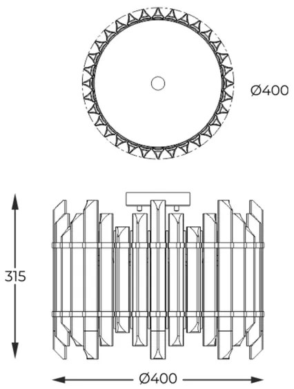 Zuma Line C0556-06D-V7V7 - Felületre szerelhető csillár ALEXANDRIA 6xG9/42W/230V arany