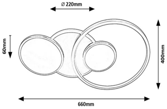 Rabalux 6890 - LED Felületre szerelhető csillár FULVIA LED/50W/230V fényes króm