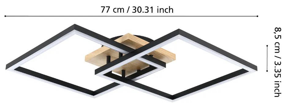 Eglo Lomaltas-Z 901744 Zigbee okos mennyezetlámpa, 4x8W LED, 2700K-6500K, 4400 lm