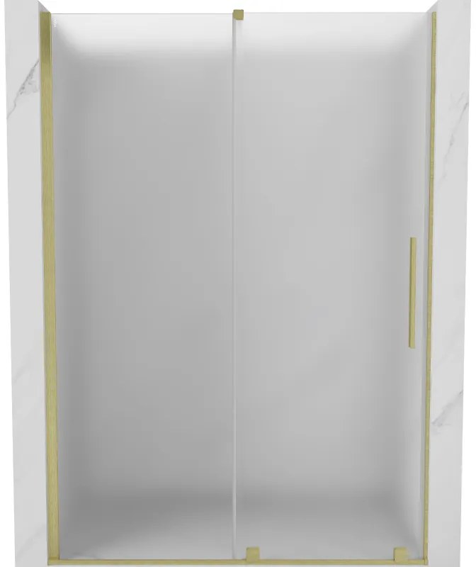 Mexen Velar, tolózuhanyajtó nyitáshoz 160 cm, 8 mm-es matt üveg, arany matt, 871-160-000-31-55