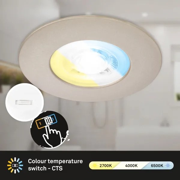 Briloner 7605032 – 3 darabos LED szett, fürdőszobai mennyezeti lámpa, 3xLED/4,9W/230V, IP44, matt króm