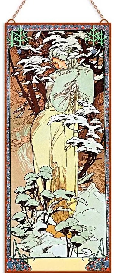 Alfons Mucha - Tél (2) üvegkép, falikép