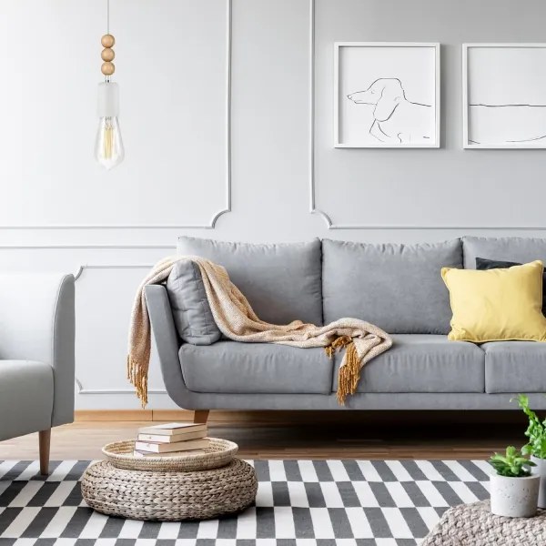 Simon függeszték 1xE27/60W/230V fehér, kábellel