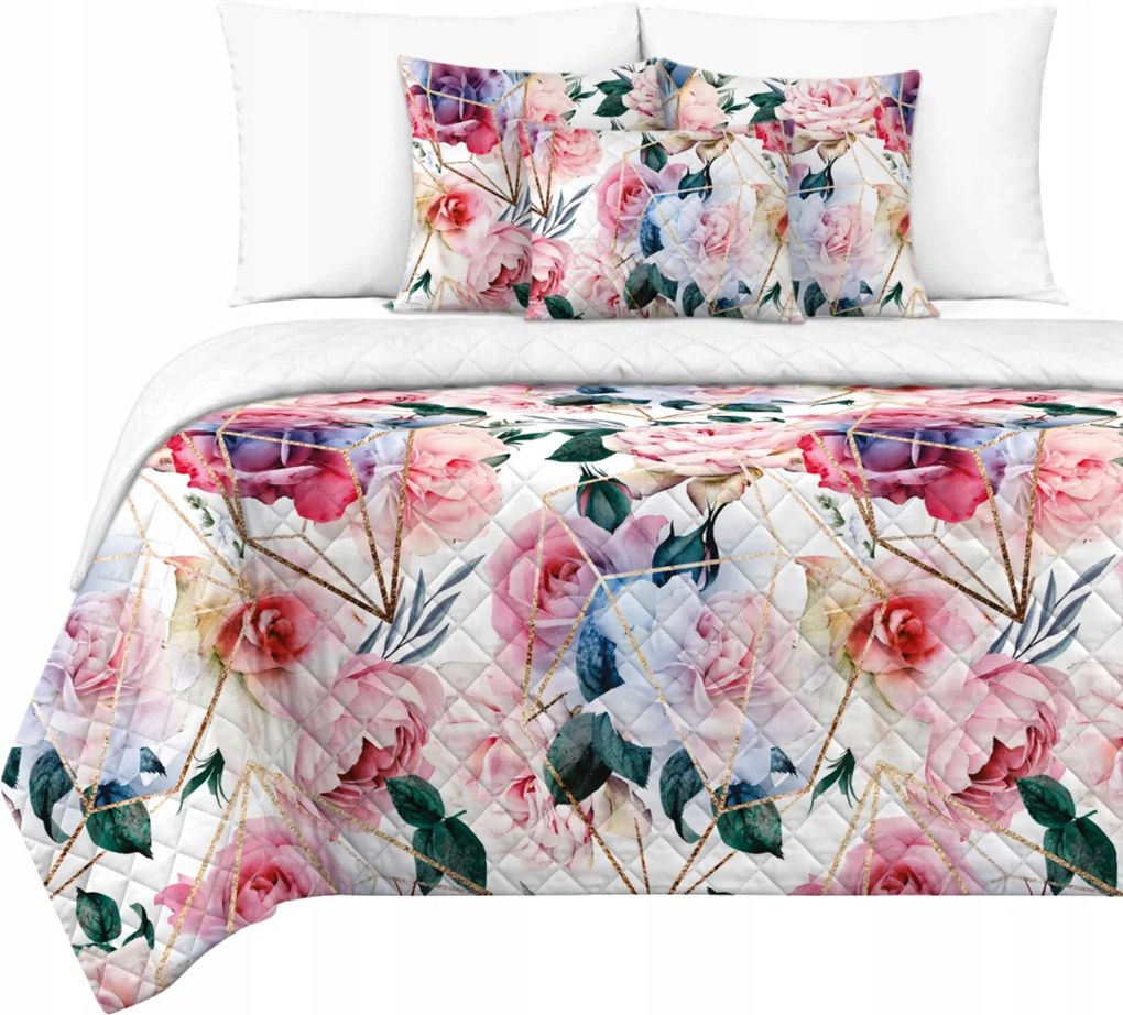 Ágytakaró Steppelt Kanapé 160X200 Kétoldalas Csepegtető Virág Mintás 107