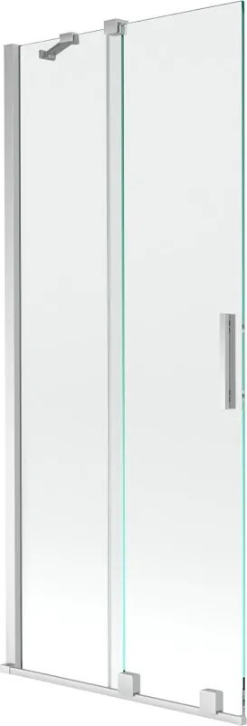 Mexen Velar 2-paneles, toló kádparaván 85 x 150 cm, átlátszó, króm - 896-085-000-01-01