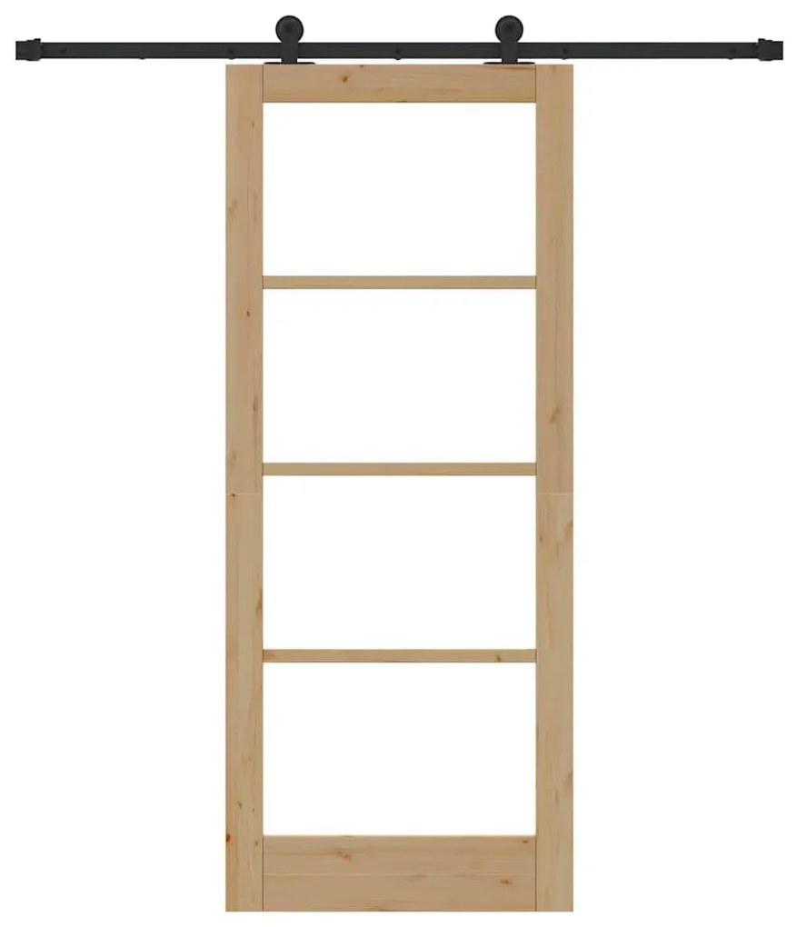 Csúszóajtó ORKDAL Barna 83 x 202 cm Fa és fém