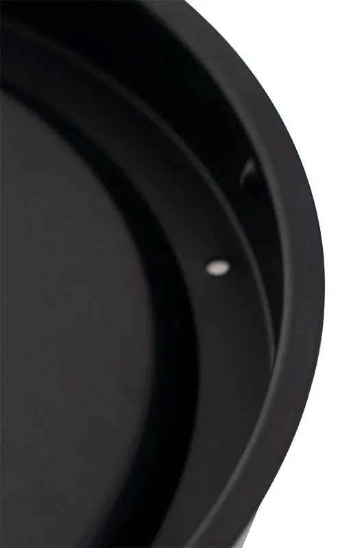 Klasszikus mennyezeti lámpa fekete opál üveggel 30 cm IP44 - Nohmi