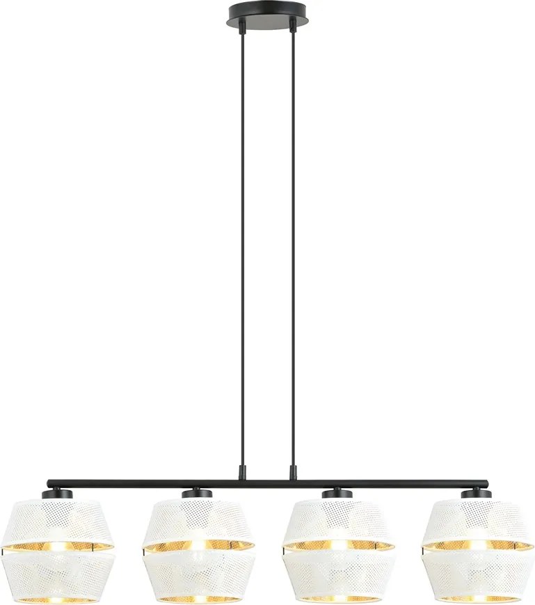 Emibig modern függeszték malia fehér fekete arany emi1184/4