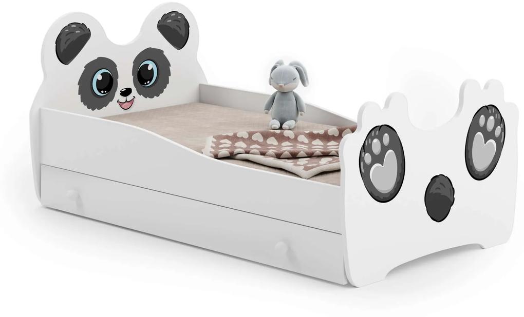 Kobi Animals Ifjúsági ágy ágyneműtartóval - Panda - fehér-fekete -...