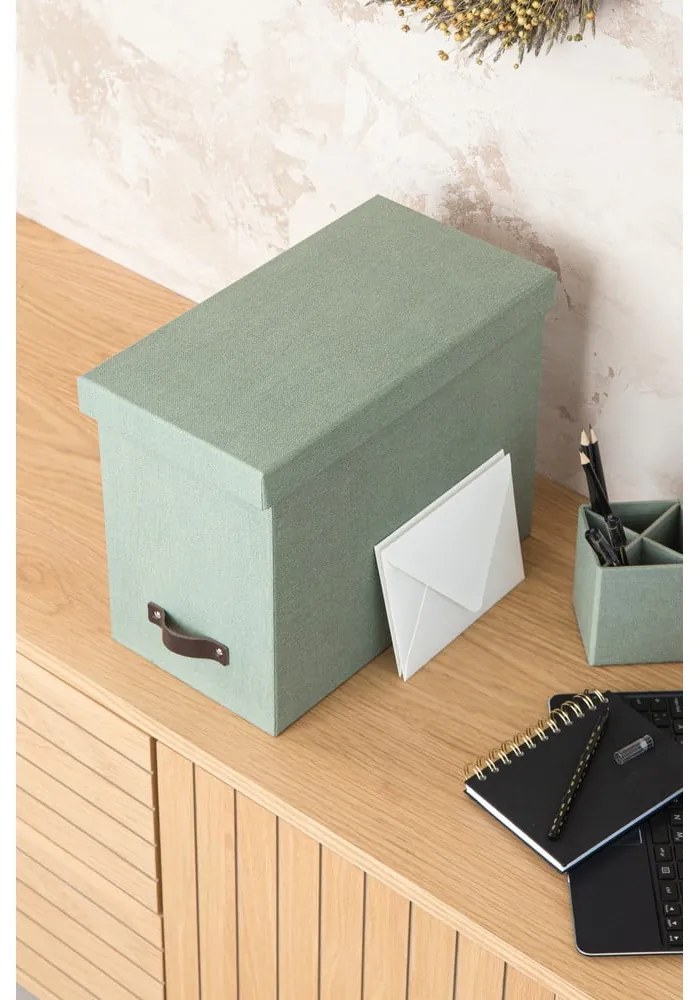Zöld karton rendszerező dokumentumokhoz Johan Canvas Paper Laminate – Bigso