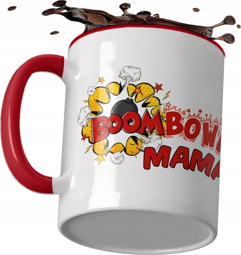 Piros Bögre Anyák napi ajándék Bomba Anya eredeti Szuper minőség