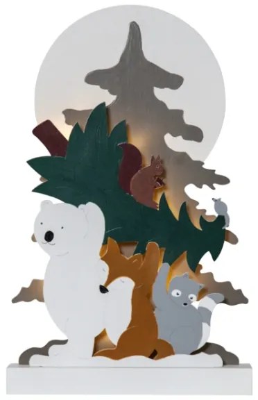 Eglo 411293 - LED Karácsonyi dekoráció FOREST FRIENDS 10xLED/0,03W/2xAA