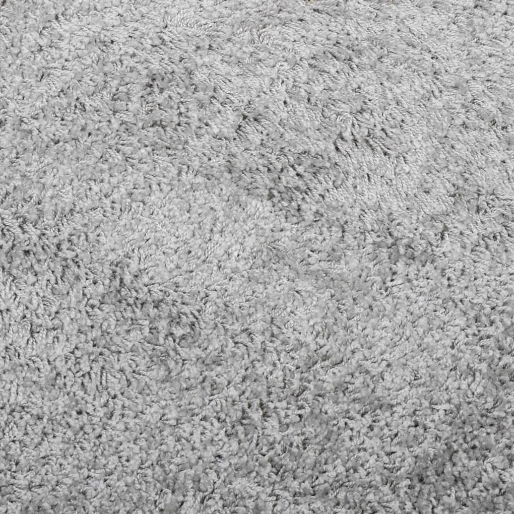 PAMPLONA szürke magas szálú bolyhos modern szőnyeg 60 x 110 cm