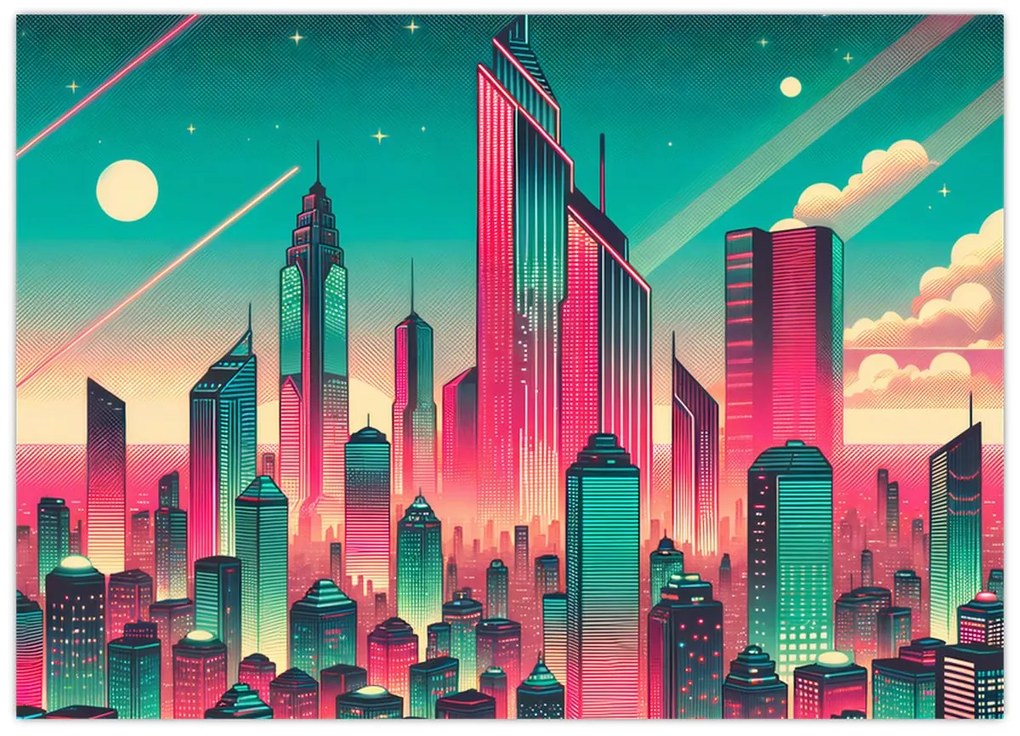 Kép – Nagyváros pop-art stílusban (70x50 cm)