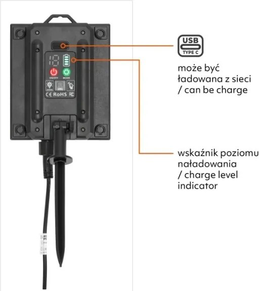 LED dimmelhető napelemes fényfüzér STARLIGHT NEO 20xE27/3,7V 2700K IP54 2400 mAh 21,5 m + távirányító