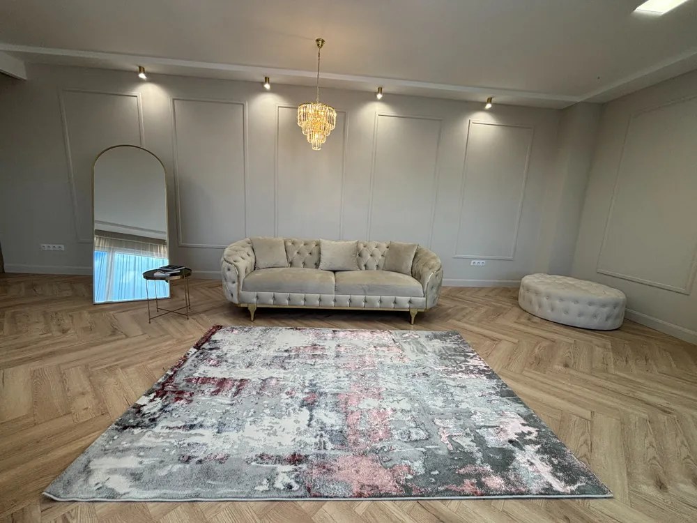 Sunset szürke-rózsaszín design szőnyeg 240x330