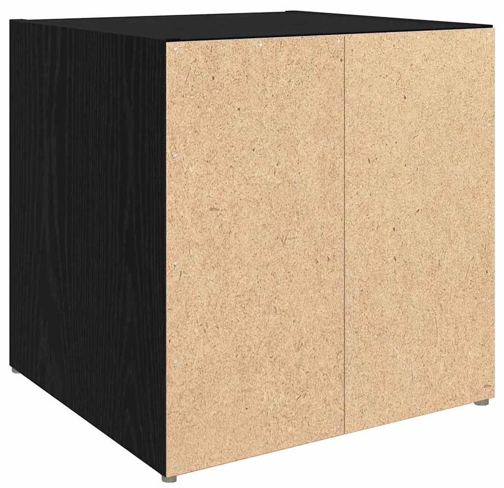 TV szekrény 2 pcs Fekete 37 x 35 x 37 cm Faanyag