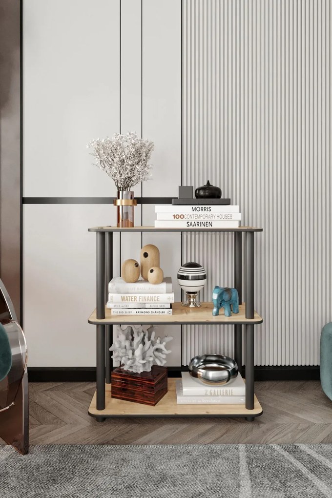 Bookcase könyvespolc, tölgy, 30 cm