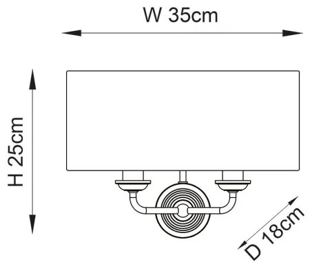 Endon 98937 - Fali lámpa HIGHCLERE 2xE14/40W/230V fehér/réz
