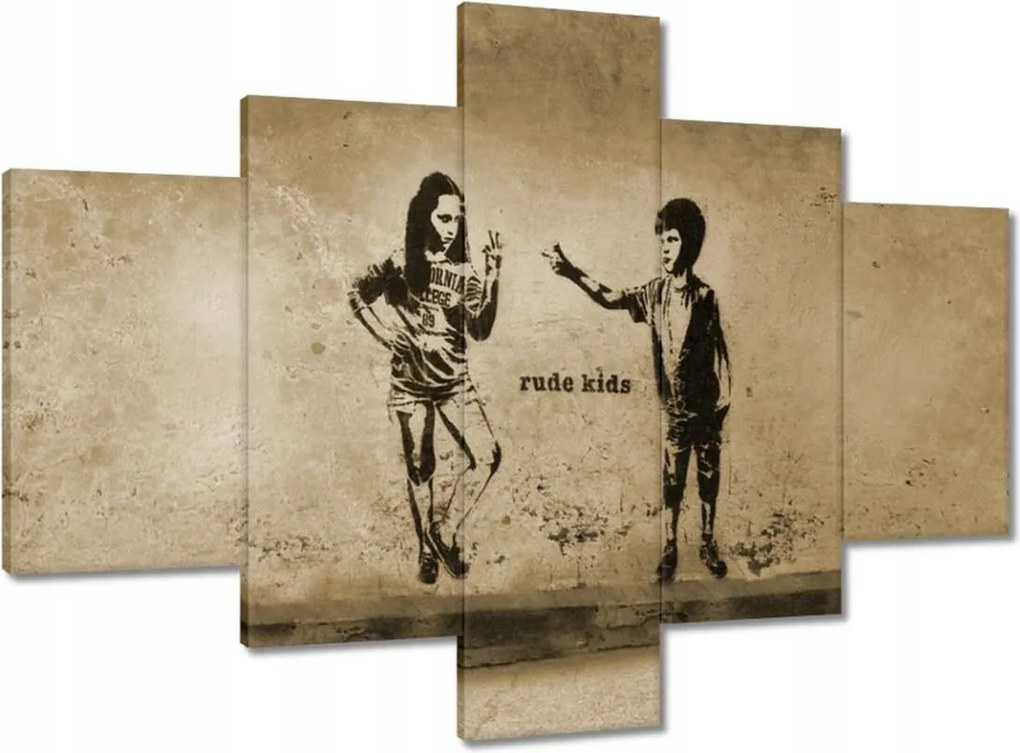 Vászonkép 100x70 Banksy Csintalan gyerekek