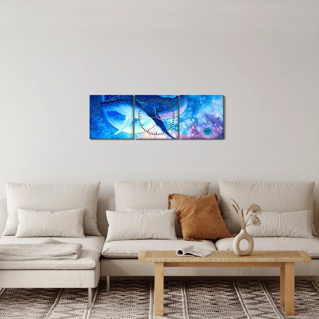 Kép - Űrbálna (órával) (90x30 cm)