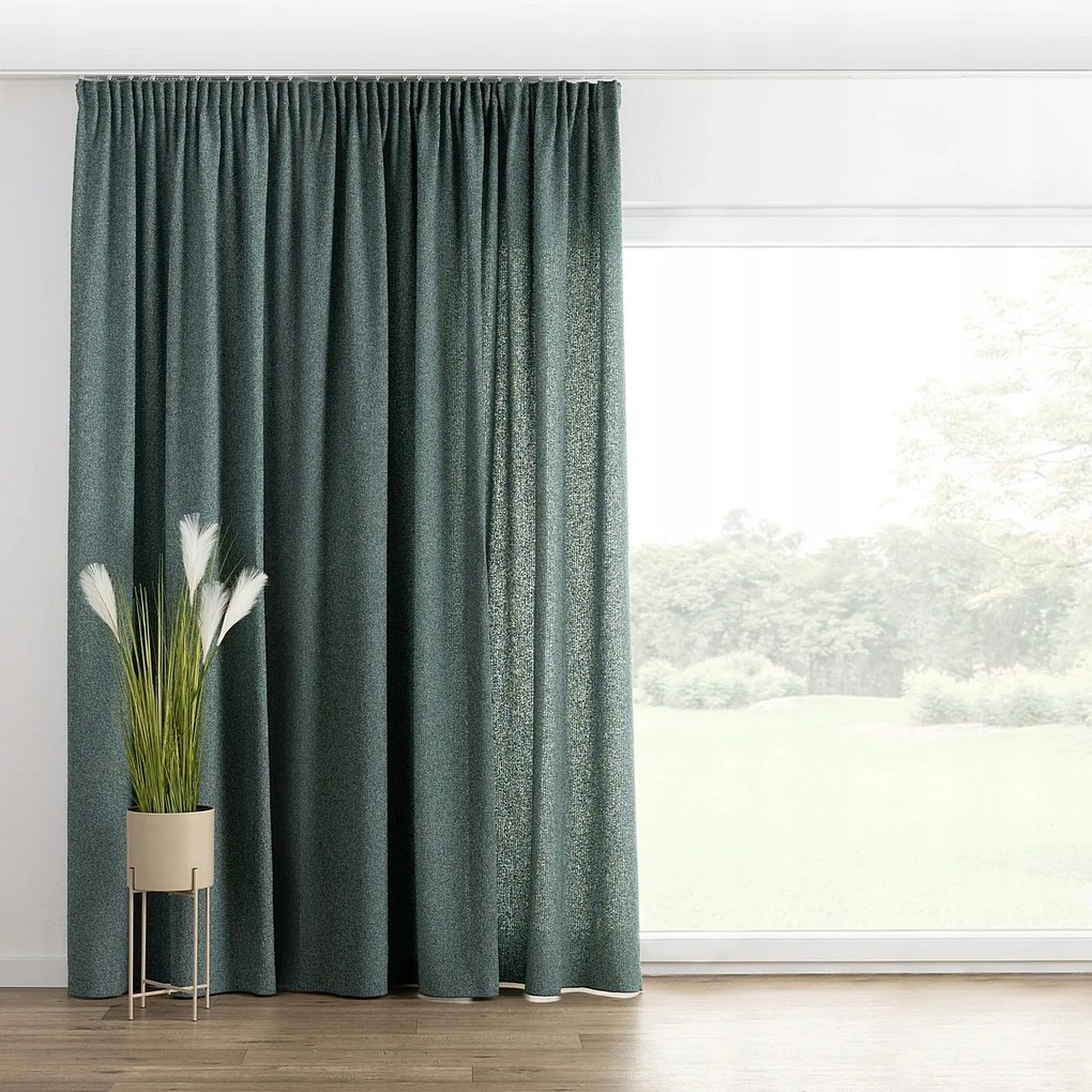 Függöny ráncoló szalaggal 1 db 140x260cm zöld