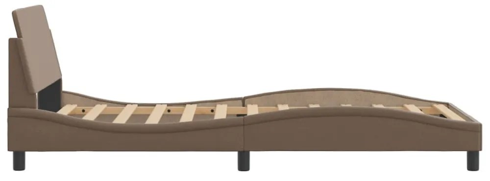 cappuccino színű műbőr ágykeret Dover 100x200 cm