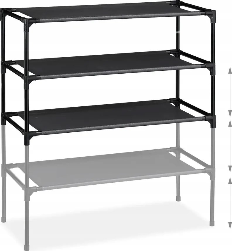 Cipősszekrény Relaxdays 62 x 68 x 28 cm fekete Gr214