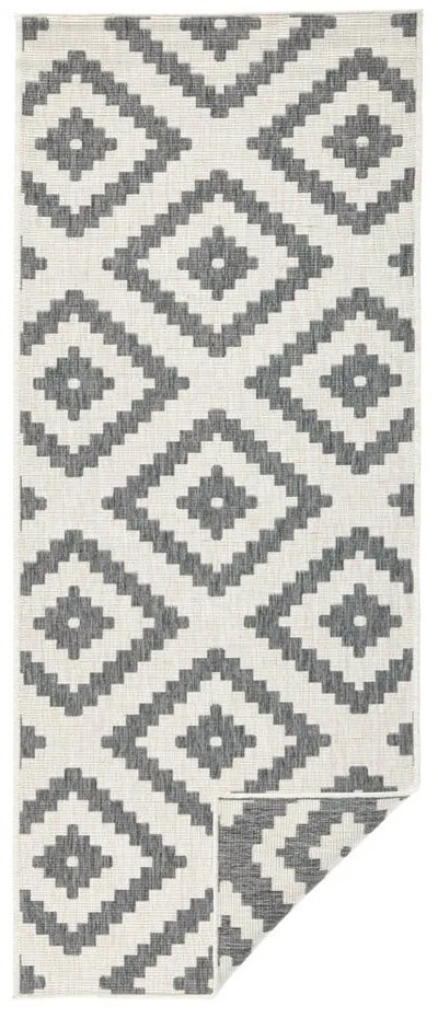 Malta szürke kültéri szőnyeg, 80 x 250 cm - NORTHRUGS